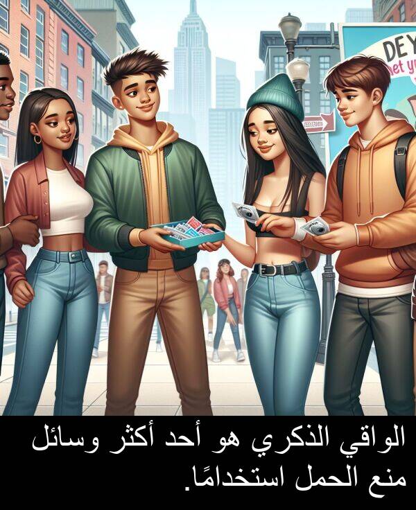 أحد: الواقي الذكري هو أحد أكثر وسائل منع الحمل استخدامًا.