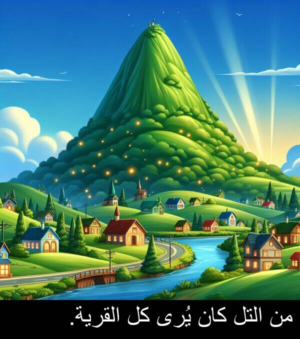 كان: من التل كان يُرى كل القرية.