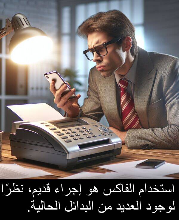 إجراء: استخدام الفاكس هو إجراء قديم، نظرًا لوجود العديد من البدائل الحالية.