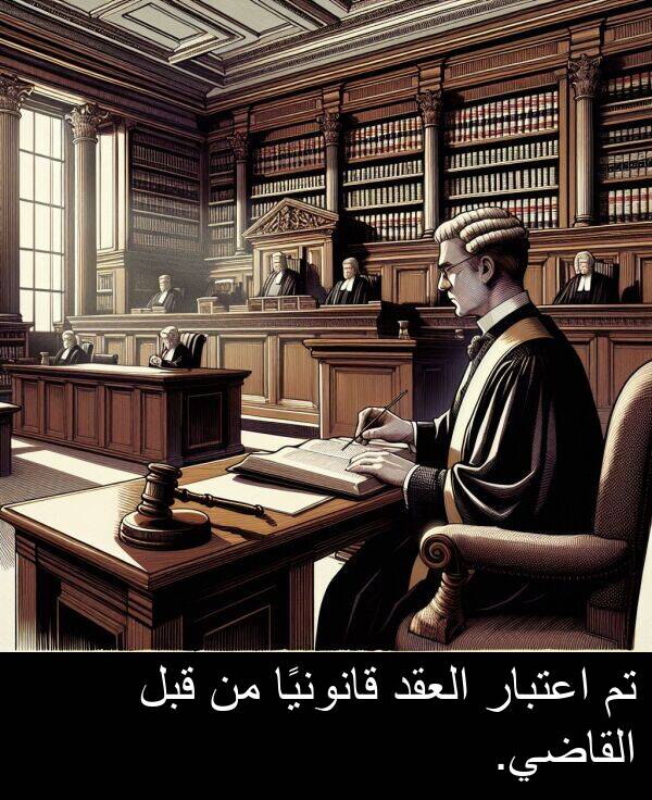 قانونيًا: تم اعتبار العقد قانونيًا من قبل القاضي.