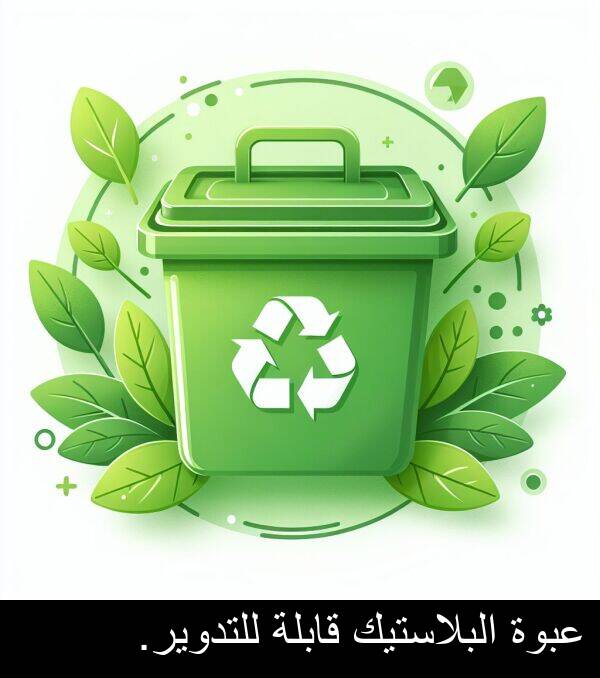 عبوة: عبوة البلاستيك قابلة للتدوير.