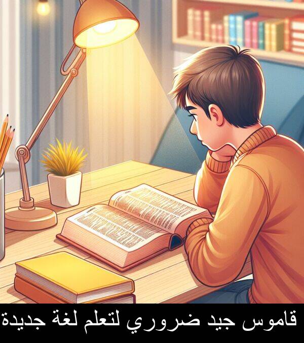 ضروري: قاموس جيد ضروري لتعلم لغة جديدة.