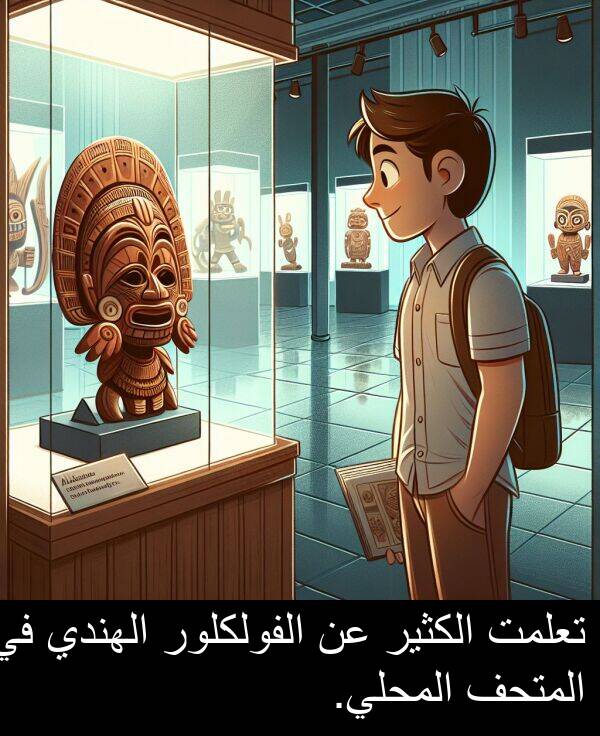 المتحف: تعلمت الكثير عن الفولكلور الهندي في المتحف المحلي.