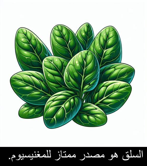 للمغنيسيوم: السلق هو مصدر ممتاز للمغنيسيوم.