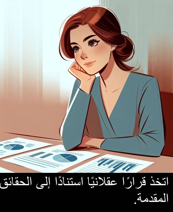 عقلانيًا: اتخذ قرارًا عقلانيًا استنادًا إلى الحقائق المقدمة.
