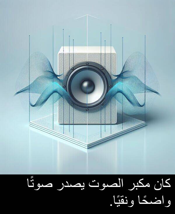 واضحًا: كان مكبر الصوت يصدر صوتًا واضحًا ونقيًا.