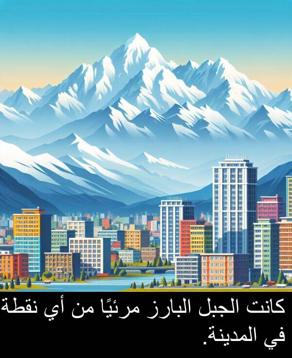 الجبل: كانت الجبل البارز مرئيًا من أي نقطة في المدينة.