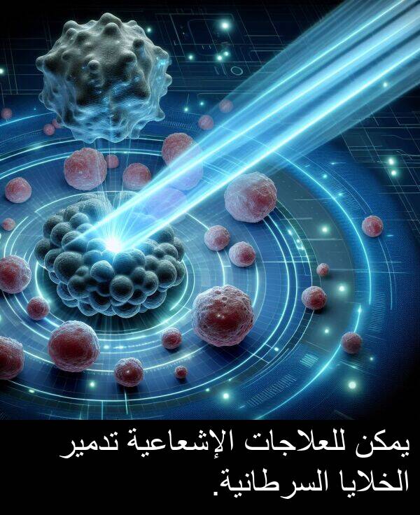 للعلاجات: يمكن للعلاجات الإشعاعية تدمير الخلايا السرطانية.