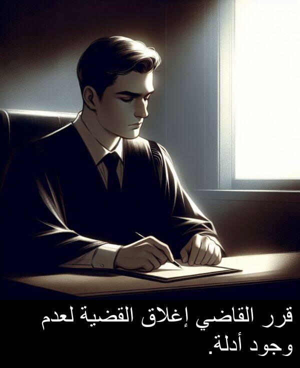 إغلاق: قرر القاضي إغلاق القضية لعدم وجود أدلة.