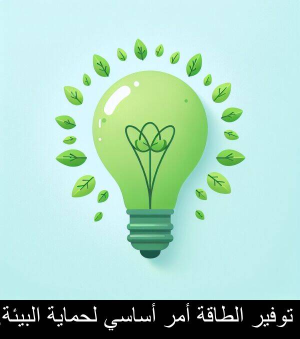 أساسي: توفير الطاقة أمر أساسي لحماية البيئة.