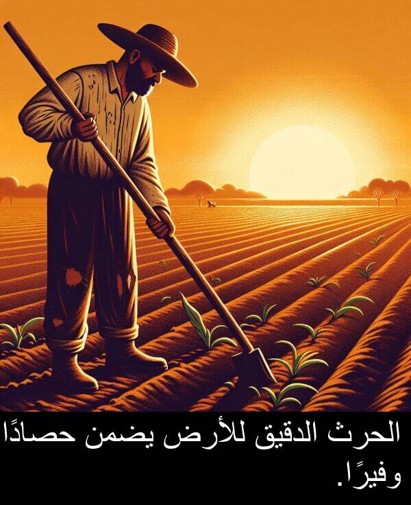 للأرض: الحرث الدقيق للأرض يضمن حصادًا وفيرًا.