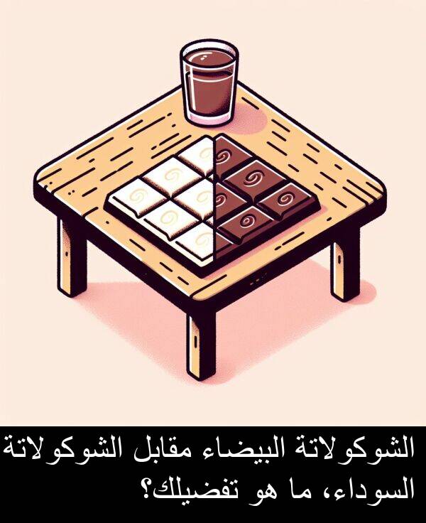 السوداء،: الشوكولاتة البيضاء مقابل الشوكولاتة السوداء، ما هو تفضيلك؟