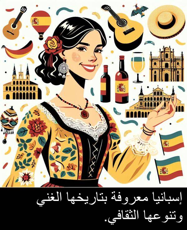 إسبانيا: إسبانيا معروفة بتاريخها الغني وتنوعها الثقافي.
