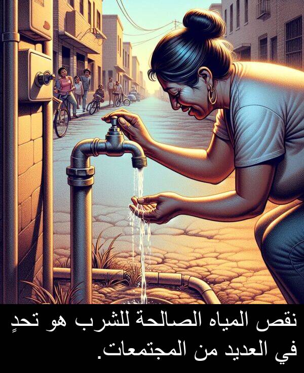 للشرب: نقص المياه الصالحة للشرب هو تحدٍ في العديد من المجتمعات.