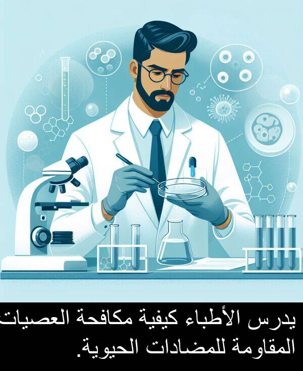 كيفية: يدرس الأطباء كيفية مكافحة العصيات المقاومة للمضادات الحيوية.