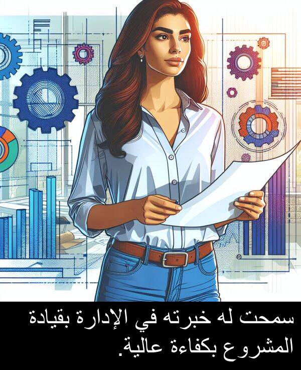عالية: سمحت له خبرته في الإدارة بقيادة المشروع بكفاءة عالية.