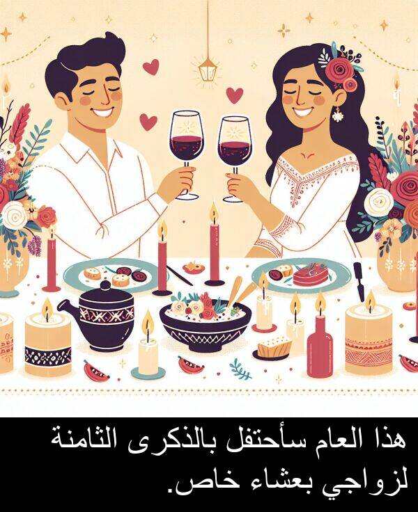 خاص: هذا العام سأحتفل بالذكرى الثامنة لزواجي بعشاء خاص.