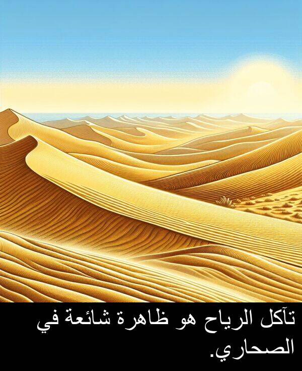 شائعة: تآكل الرياح هو ظاهرة شائعة في الصحاري.