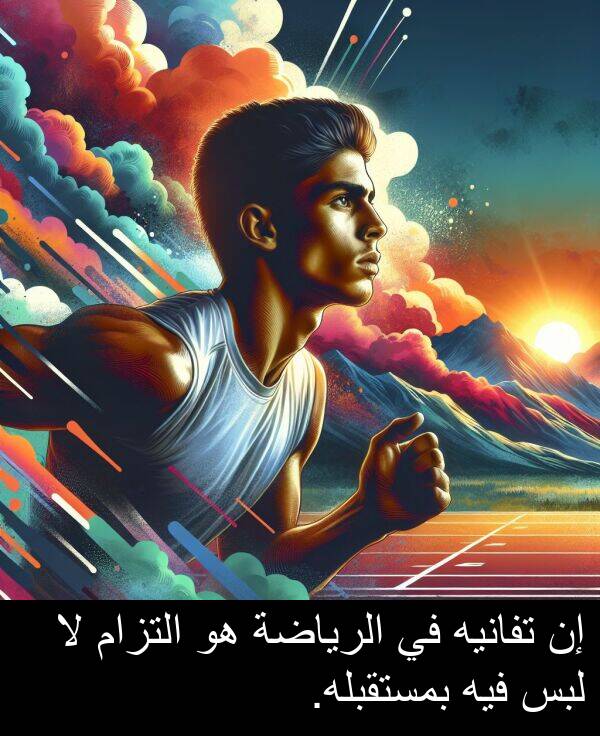 الرياضة: إن تفانيه في الرياضة هو التزام لا لبس فيه بمستقبله.