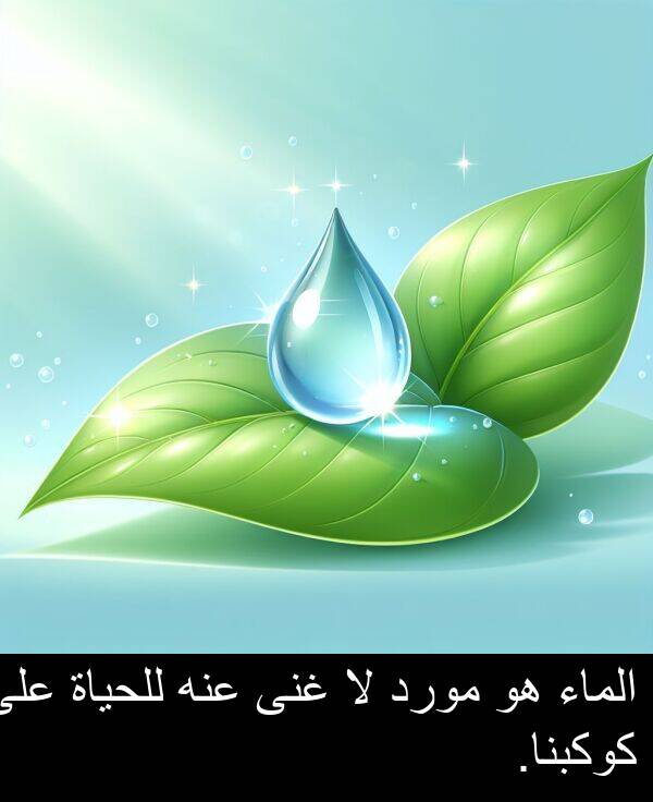 عنه: الماء هو مورد لا غنى عنه للحياة على كوكبنا.