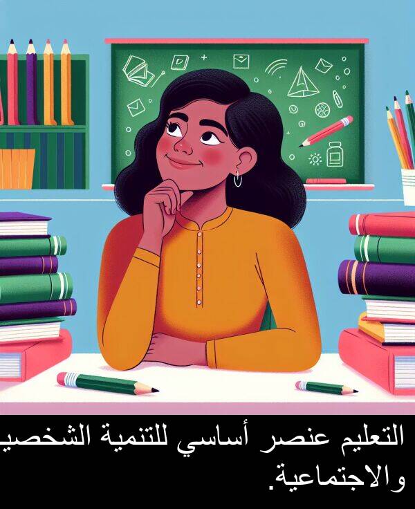 والاجتماعية: التعليم عنصر أساسي للتنمية الشخصية والاجتماعية.