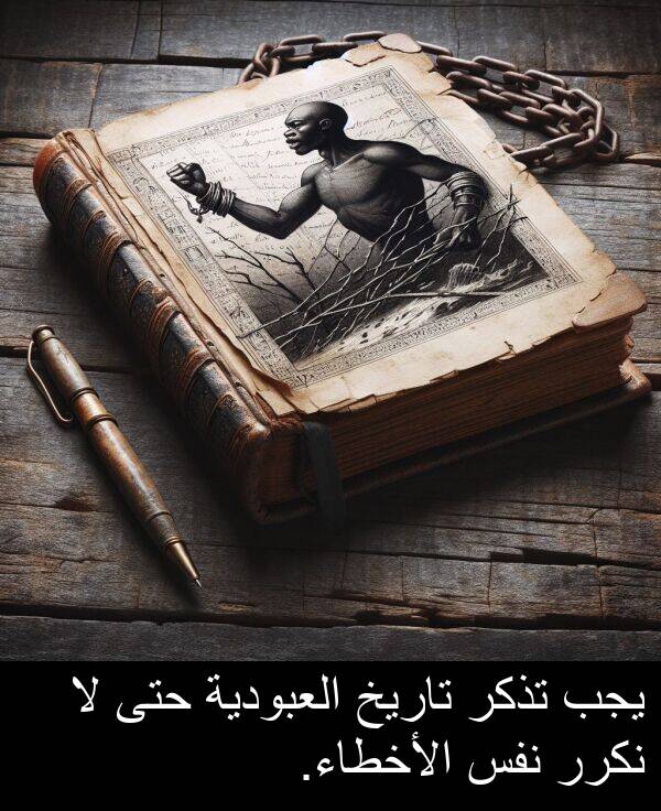 يجب: يجب تذكر تاريخ العبودية حتى لا نكرر نفس الأخطاء.
