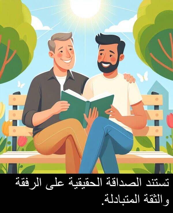الصداقة: تستند الصداقة الحقيقية على الرفقة والثقة المتبادلة.