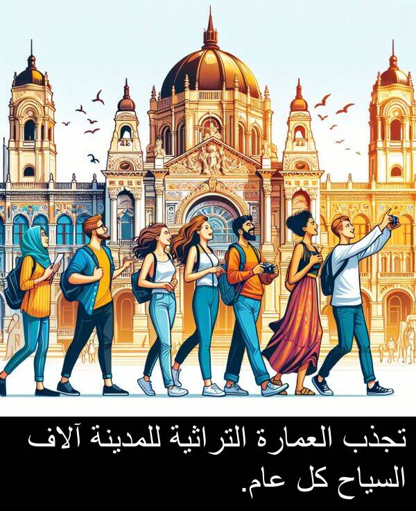 عام: تجذب العمارة التراثية للمدينة آلاف السياح كل عام.