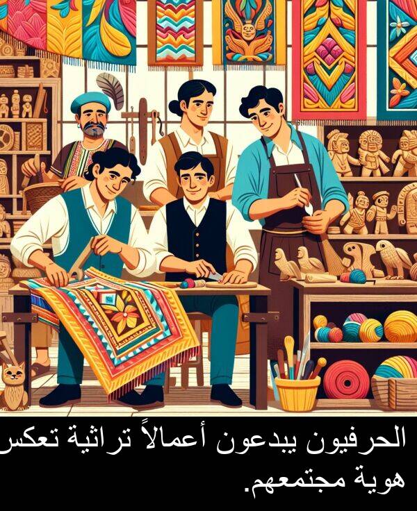 هوية: الحرفيون يبدعون أعمالاً تراثية تعكس هوية مجتمعهم.