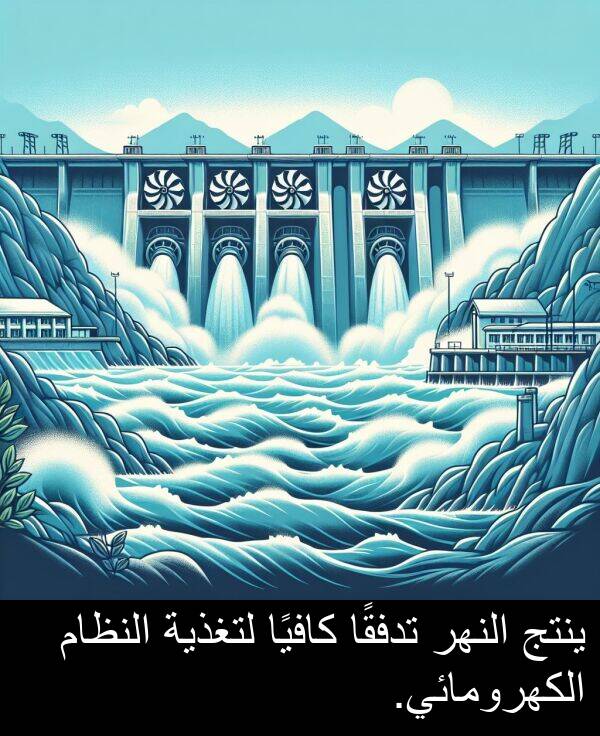 كافيًا: ينتج النهر تدفقًا كافيًا لتغذية النظام الكهرومائي.