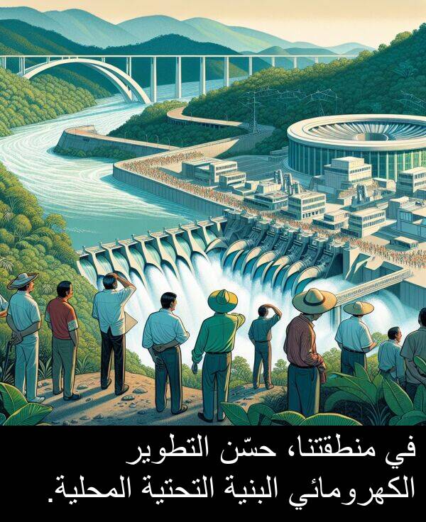 التحتية: في منطقتنا، حسّن التطوير الكهرومائي البنية التحتية المحلية.