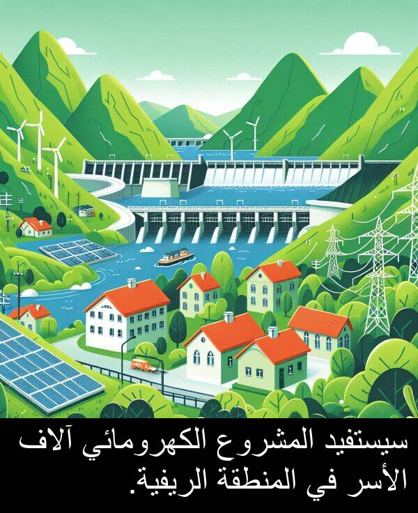 الكهرومائي: سيستفيد المشروع الكهرومائي آلاف الأسر في المنطقة الريفية.