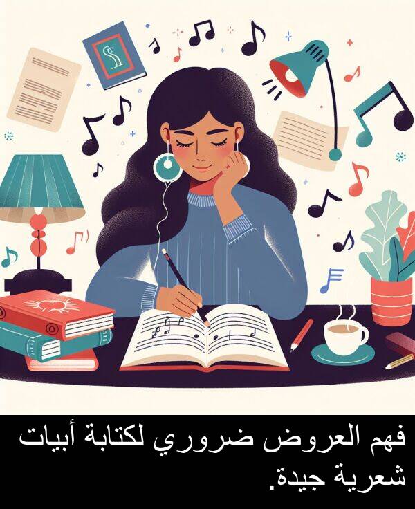 أبيات: فهم العروض ضروري لكتابة أبيات شعرية جيدة.