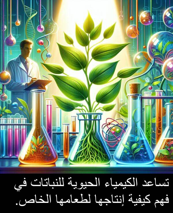 إنتاجها: تساعد الكيمياء الحيوية للنباتات في فهم كيفية إنتاجها لطعامها الخاص.