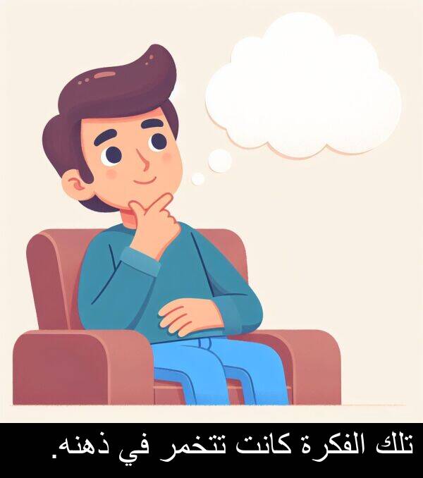 ذهنه: تلك الفكرة كانت تتخمر في ذهنه.