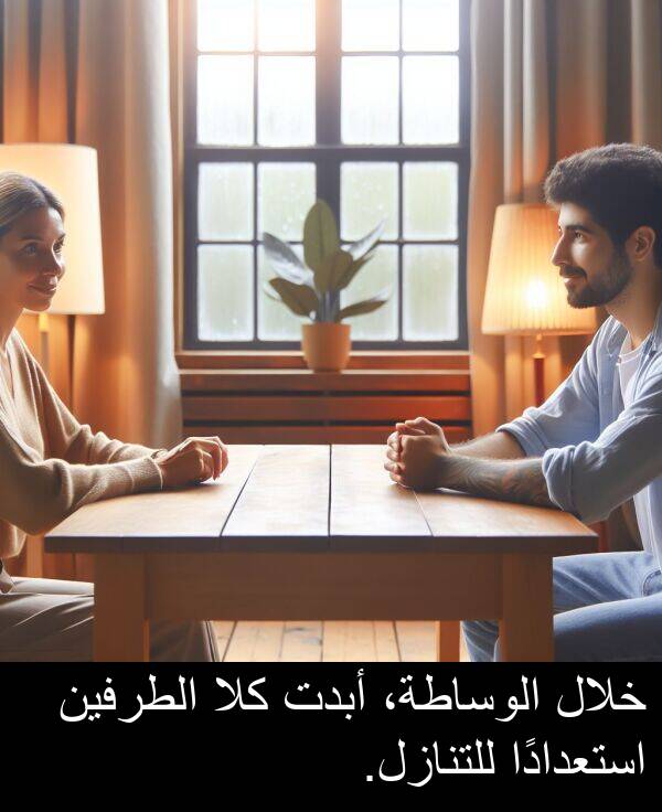 أبدت: خلال الوساطة، أبدت كلا الطرفين استعدادًا للتنازل.
