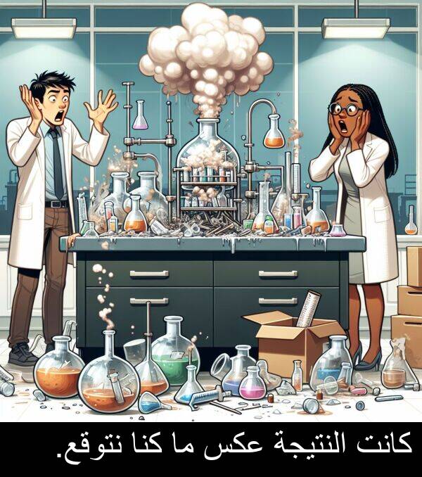 كنا: كانت النتيجة عكس ما كنا نتوقع.