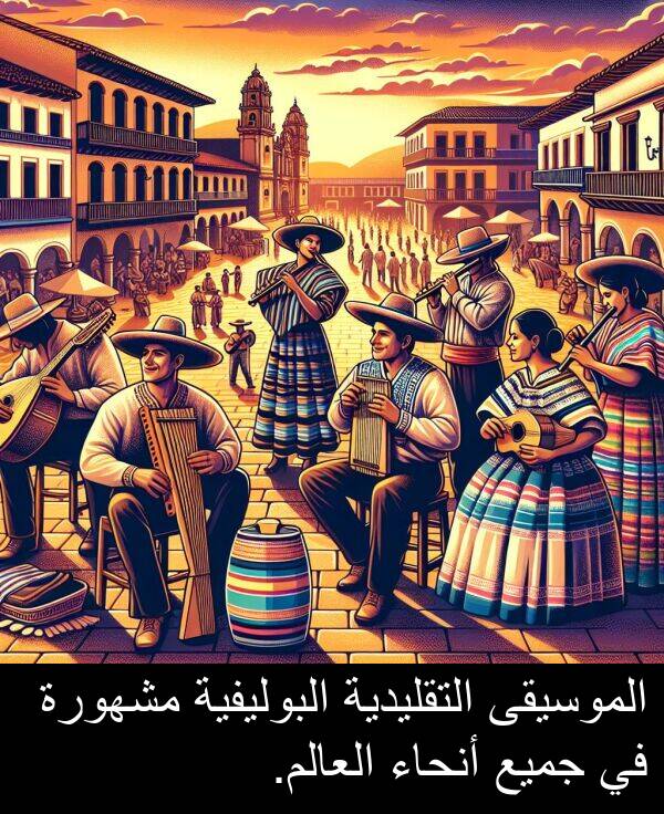أنحاء: الموسيقى التقليدية البوليفية مشهورة في جميع أنحاء العالم.
