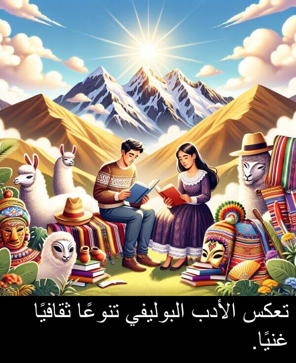 غنيًا: تعكس الأدب البوليفي تنوعًا ثقافيًا غنيًا.