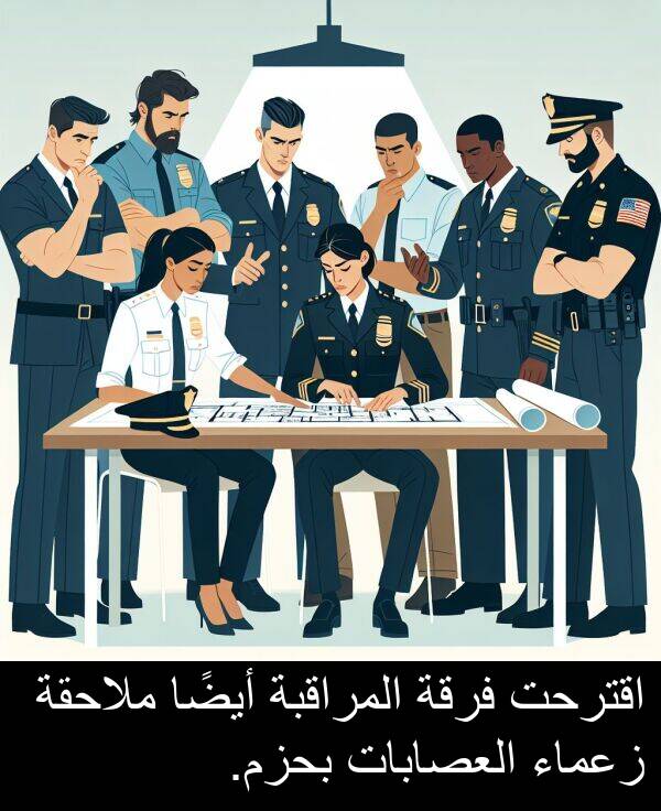 زعماء: اقترحت فرقة المراقبة أيضًا ملاحقة زعماء العصابات بحزم.