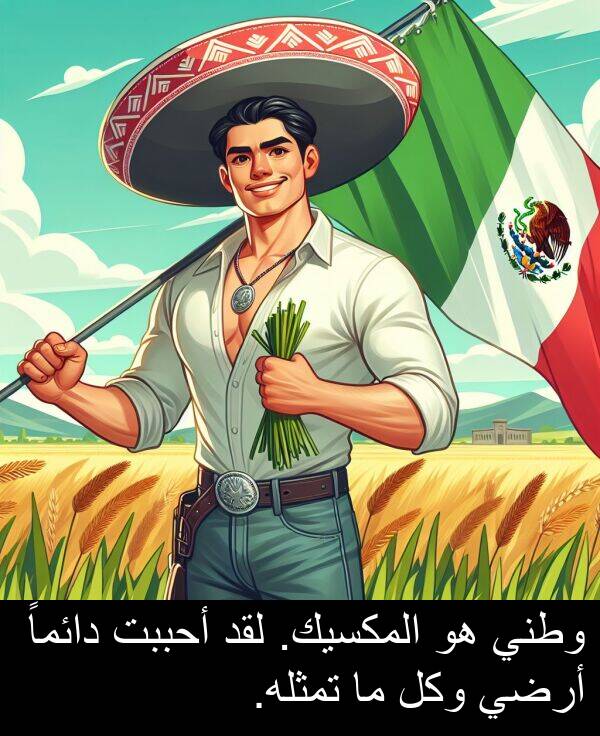 أحببت: وطني هو المكسيك. لقد أحببت دائماً أرضي وكل ما تمثله.
