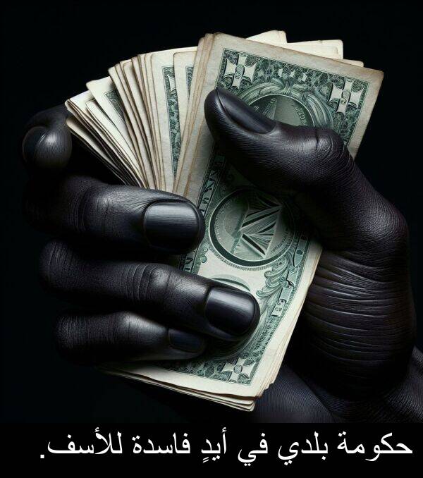 أيدٍ: حكومة بلدي في أيدٍ فاسدة للأسف.