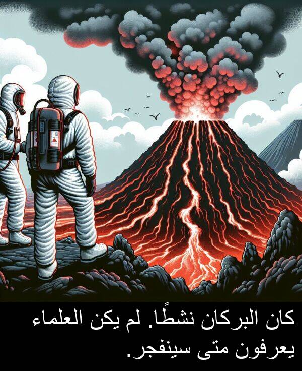 يعرفون: كان البركان نشطًا. لم يكن العلماء يعرفون متى سينفجر.