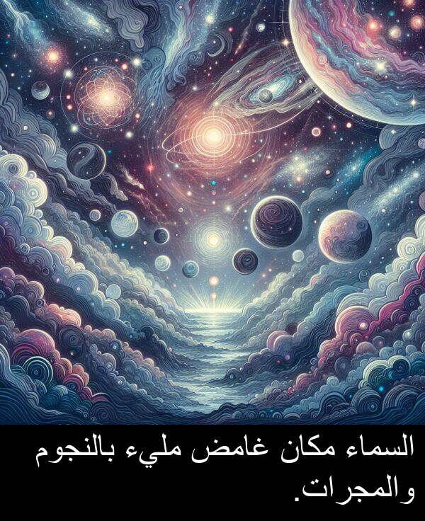 السماء: السماء مكان غامض مليء بالنجوم والمجرات.