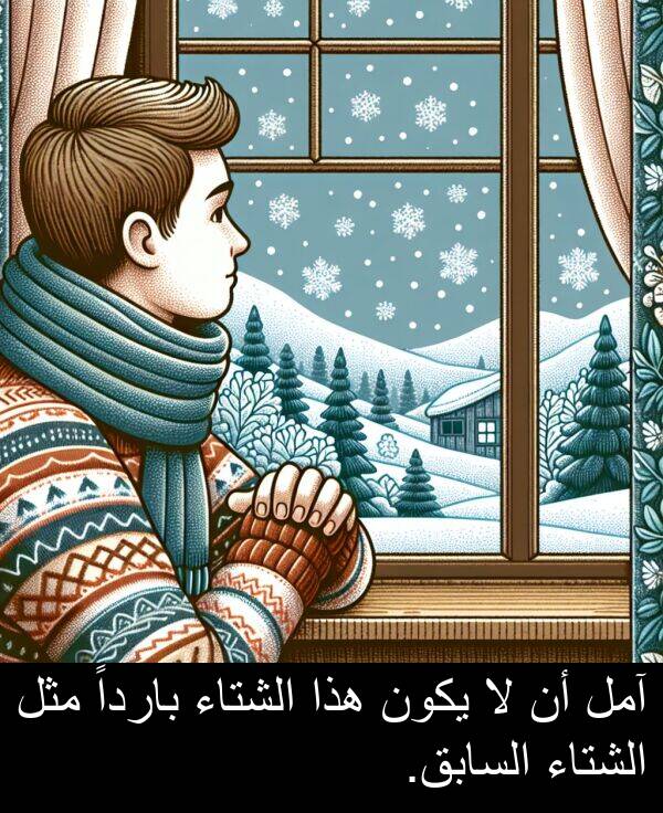 آمل: آمل أن لا يكون هذا الشتاء بارداً مثل الشتاء السابق.