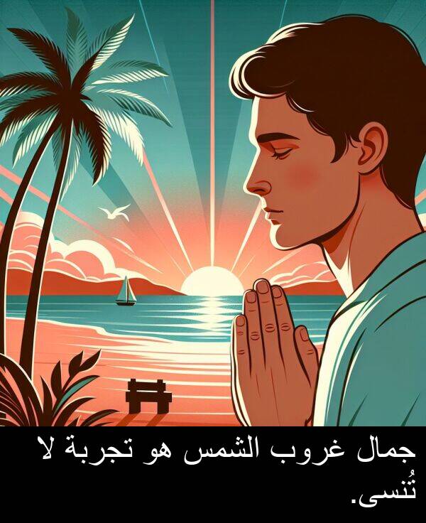 غروب: جمال غروب الشمس هو تجربة لا تُنسى.