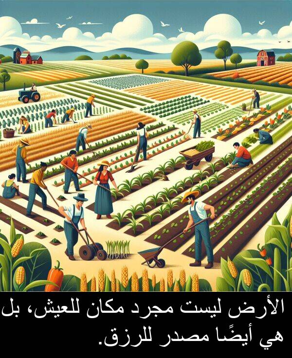 أيضًا: الأرض ليست مجرد مكان للعيش، بل هي أيضًا مصدر للرزق.