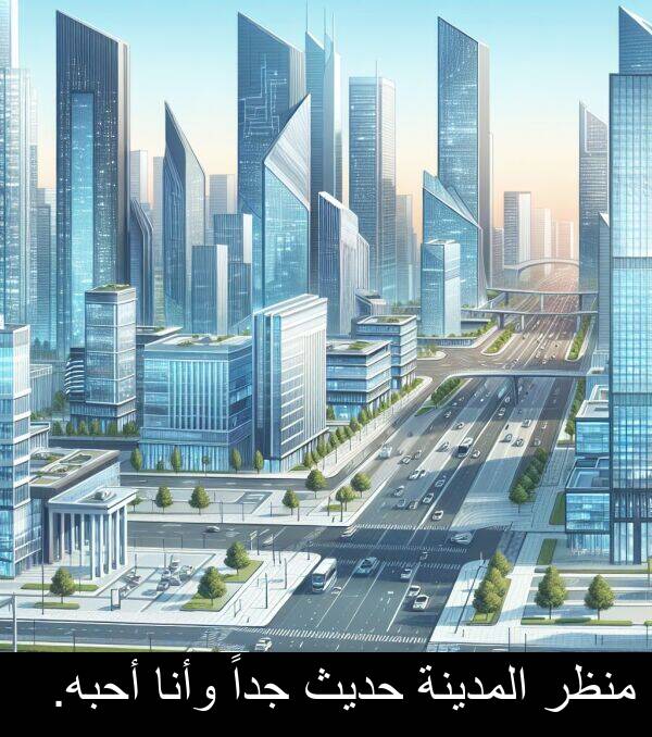 وأنا: منظر المدينة حديث جداً وأنا أحبه.