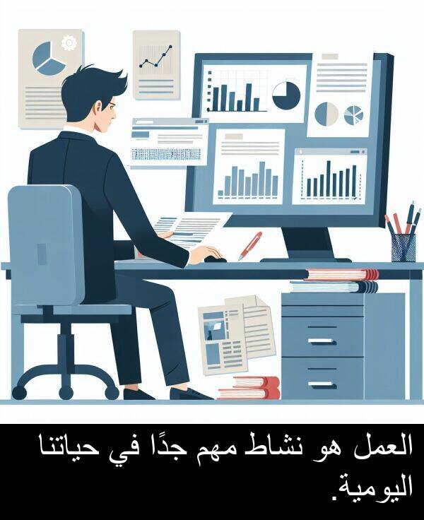 جدًا: العمل هو نشاط مهم جدًا في حياتنا اليومية.
