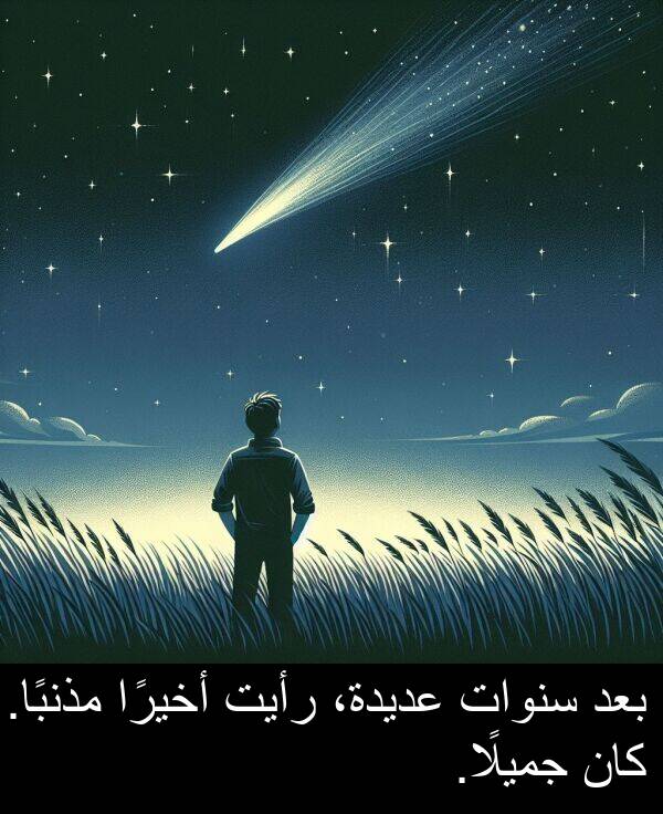 أخيرًا: بعد سنوات عديدة، رأيت أخيرًا مذنبًا. كان جميلًا.